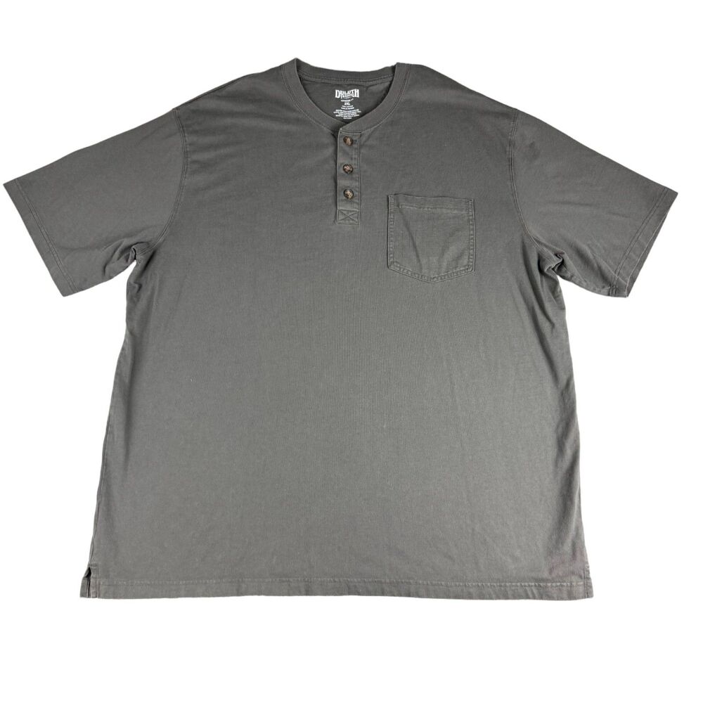 Duluth Trading Polo Shirt Mens Extra Extra Large Gray Longtail T Short Sleeve
